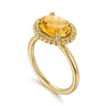Promise Ring - 14K Yellow Gold Citrine Bujukan Promise Ring