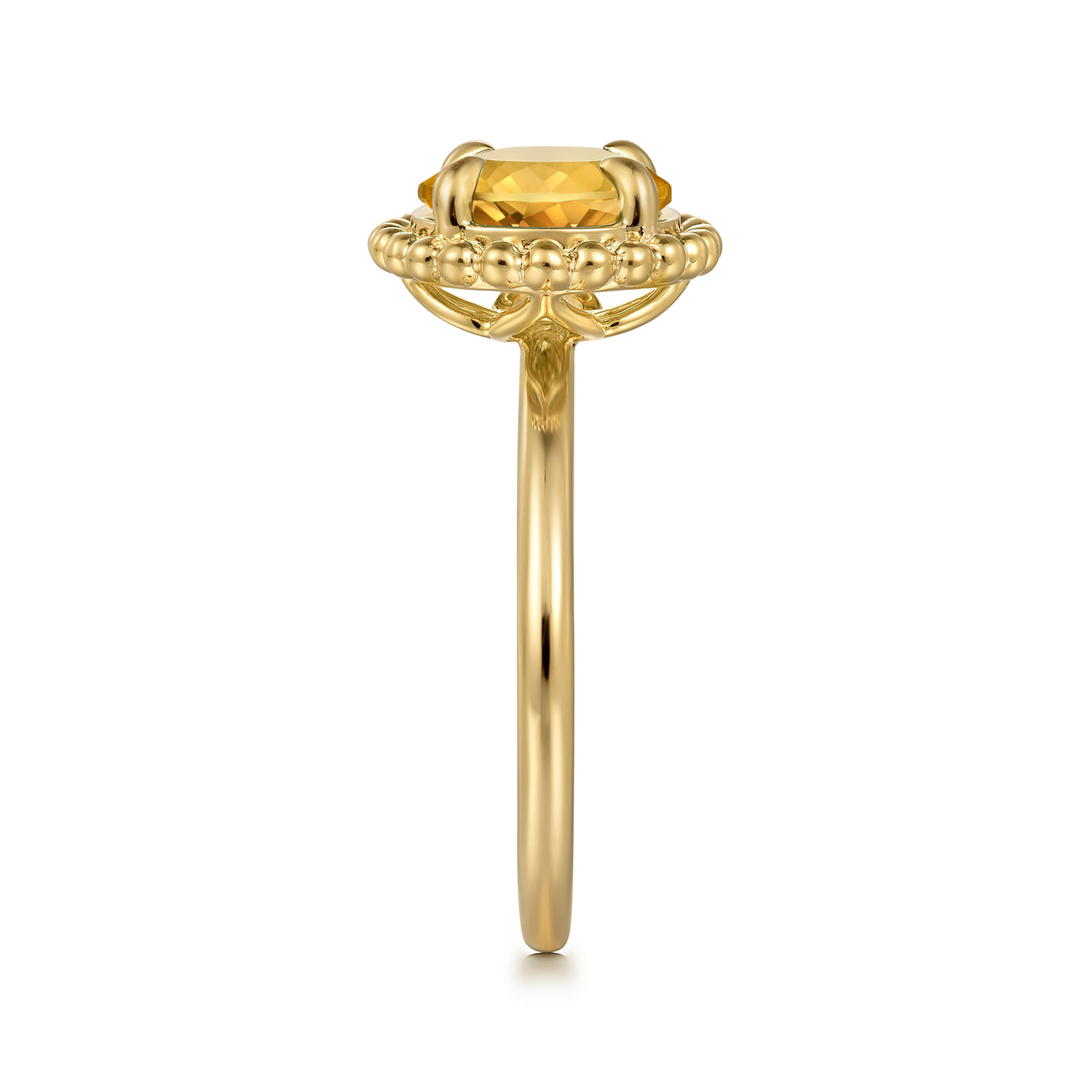 Promise Ring - 14K Yellow Gold Citrine Bujukan Promise Ring - Shot 4