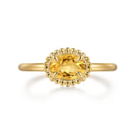 Promise Ring - 14K Yellow Gold Citrine Bujukan Promise Ring