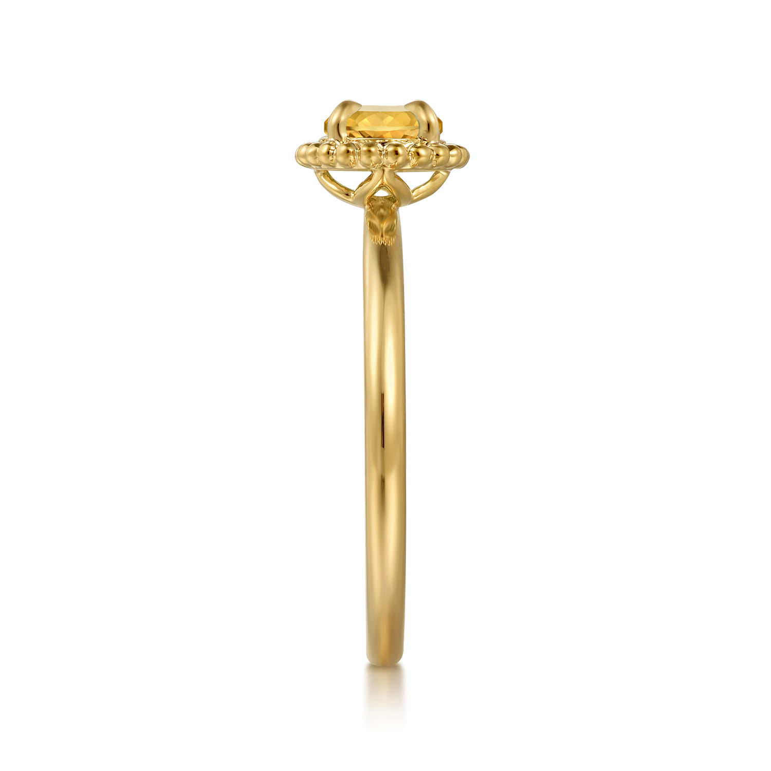 Promise Ring - 14K Yellow Gold Citrine Bujukan Promise Ring - Shot 4
