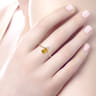 Promise Ring - 14K Yellow Gold Citrine Diamond Chevron Promise Ring - 0.04 ct