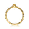 Promise Ring - 14K Yellow Gold Citrine Stackable Promise Ring