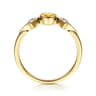 Promise Ring - 14K Yellow Gold Citrine and Diamond Promise Ring - 0.05 ct