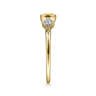 Promise Ring - 14K Yellow Gold Citrine and Diamond Promise Ring - 0.05 ct