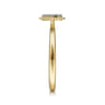 Promise Ring - 14K Yellow Gold Diamond Pave Open Heart Promise Ring - 0.07 ct