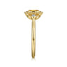 Promise Ring - 14K Yellow Gold Diamond and Citrine Bujukan Promise Ring - 0.03 ct