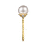 Promise Ring - 14K Yellow Gold Diamond and Pearl Bujukan Promise Ring - 0.04 ct