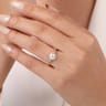 Promise Ring - 14K Yellow Gold Diamond and Pearl Bujukan Promise Ring - 0.04 ct
