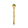 Promise Ring - 14K Yellow Gold Emerald Stackable Promise Ring