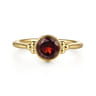 Promise Ring - 14K Yellow Gold Garnet Bujukan Promise Ring