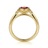 Promise Ring - 14K Yellow Gold Garnet Bujukan Promise Ring