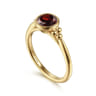 Promise Ring - 14K Yellow Gold Garnet Bujukan Promise Ring
