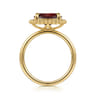 Promise Ring - 14K Yellow Gold Garnet Bujukan Promise Ring