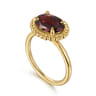 Promise Ring - 14K Yellow Gold Garnet Bujukan Promise Ring