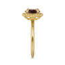 Promise Ring - 14K Yellow Gold Garnet Bujukan Promise Ring