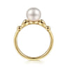 Promise Ring - 14K Yellow Gold Pearl Bujukan Promise Ring