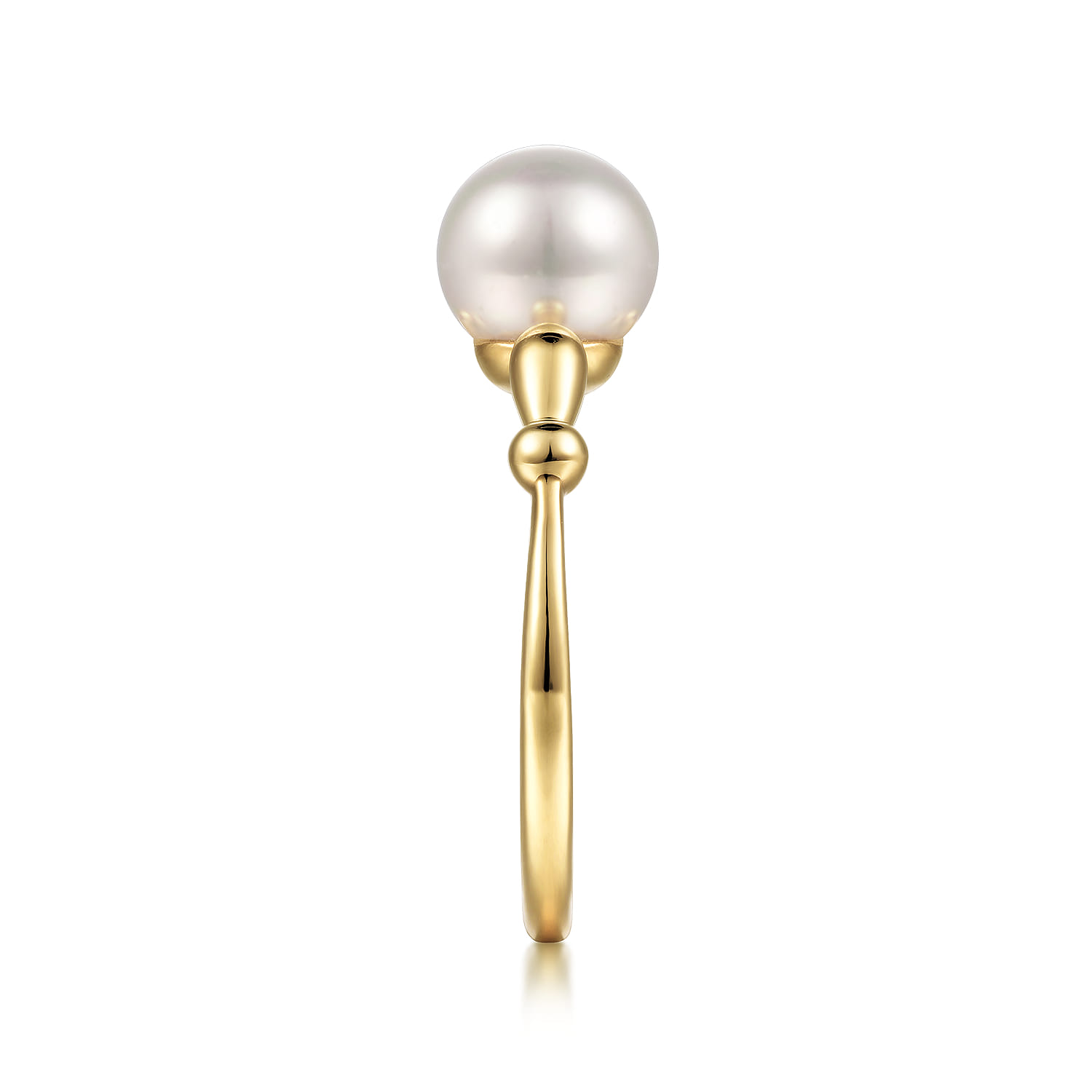 Promise Ring - 14K Yellow Gold Pearl Bujukan Promise Ring - Shot 4