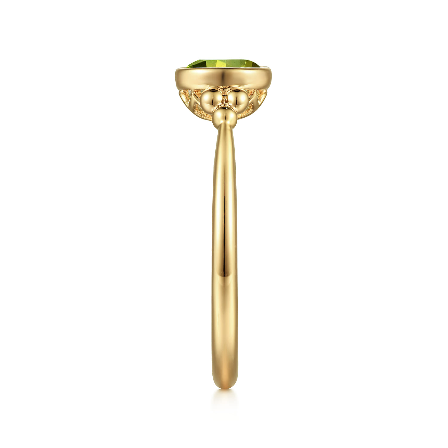 Promise Ring - 14K Yellow Gold Peridot Bujukan Ladies' Ring