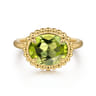 Promise Ring - 14K Yellow Gold Peridot Bujukan Promise Ring