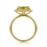 Promise Ring - 14K Yellow Gold Peridot Bujukan Promise Ring