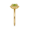 Promise Ring - 14K Yellow Gold Peridot Bujukan Promise Ring