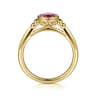 Promise Ring - 14K Yellow Gold Pink Tourmaline Bujukan Promise Ring