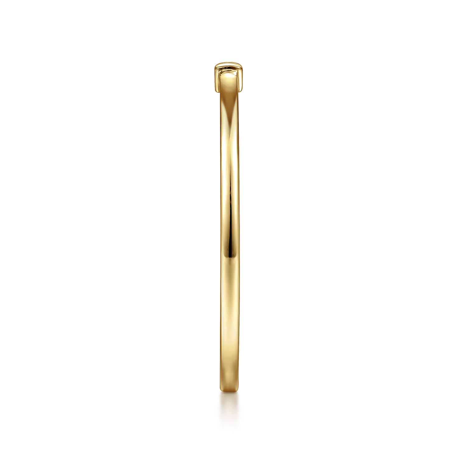 Promise Ring - 14K Yellow Gold Promise Ring with Diamond Baguette - 0.03 ct - Shot 4