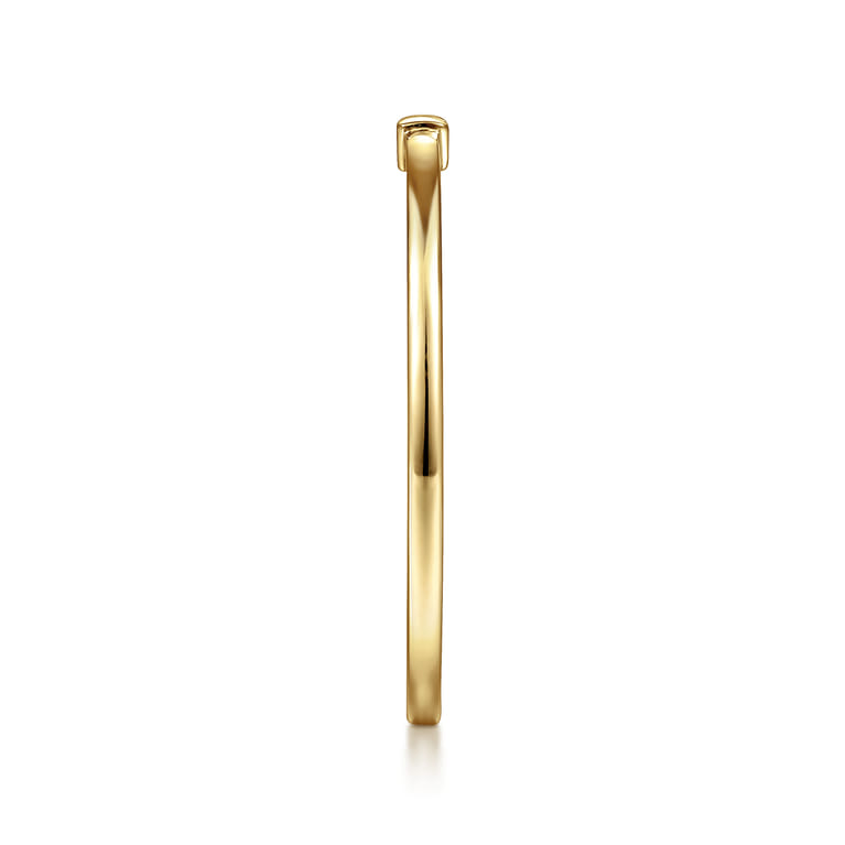 Promise Ring - 14K Yellow Gold Promise Ring with Diamond Baguette - 0.03 ct - Shot 4