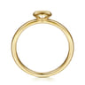 Promise Ring - 14K Yellow Gold Puffed Heart Promise Ring
