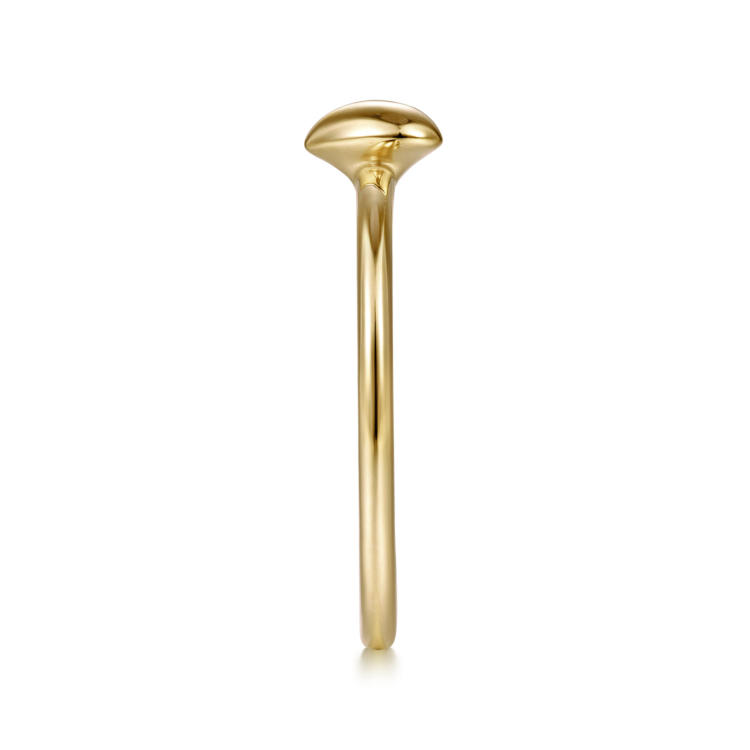 Promise Ring - 14K Yellow Gold Puffed Heart Promise Ring - Shot 4
