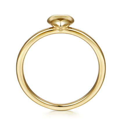 Promise Ring - 14K Yellow Gold Puffed Heart Ring