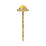 Promise Ring - 14K Yellow Gold Round Citrine Bujukan Beaded Promise Ring