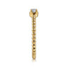 Promise Ring - 14K Yellow Gold White Sapphire Stackable Promise Ring