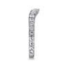 Curved Wedding Ring in 14k White Gold with Round Natural Diamond at Gabriel & Co.