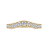 Curved Wedding Ring in 14k Yellow Gold with Round Natural Diamond at Gabriel & Co.