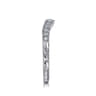 Curved Wedding Ring in 14k White Gold with Round Natural Diamond at Gabriel & Co.