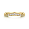 Curved Wedding Ring in 14k Yellow Gold with Round Natural Diamond at Gabriel & Co.
