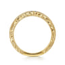 Curved Wedding Ring in 14k Yellow Gold with Round Natural Diamond at Gabriel & Co.