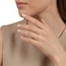 Curved Wedding Ring in 14k Yellow Gold with Round Natural Diamond at Gabriel & Co.