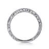 Curved Wedding Ring in Platinum with Round Natural Diamond at Gabriel & Co.