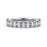 Fancy Wedding Ring in 14k White Gold with Princess Cut Natural Diamond at Gabriel & Co.