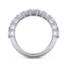 Fancy Wedding Ring in 14k White Gold with Princess Cut Natural Diamond at Gabriel & Co.