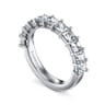 Fancy Wedding Ring in 14k White Gold with Princess Cut Natural Diamond at Gabriel & Co.
