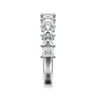 Fancy Wedding Ring in 14k White Gold with Princess Cut Natural Diamond at Gabriel & Co.