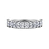 Straight Wedding Ring in 14k White Gold with Princess Cut Natural Diamond at Gabriel & Co.