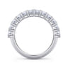Straight Wedding Ring in 14k White Gold with Princess Cut Natural Diamond at Gabriel & Co.