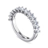 Straight Wedding Ring in 14k White Gold with Princess Cut Natural Diamond at Gabriel & Co.