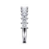 Straight Wedding Ring in 14k White Gold with Princess Cut Natural Diamond at Gabriel & Co.