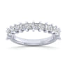 Straight Wedding Ring in 14k White Gold with Princess Cut Natural Diamond at Gabriel & Co.