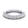 Straight Wedding Ring in 14k White Gold with Princess Cut Natural Diamond at Gabriel & Co.